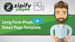 Zipify pages - long form product detail page template