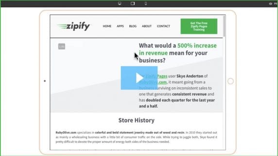 Zipify "500% increase in revenue"