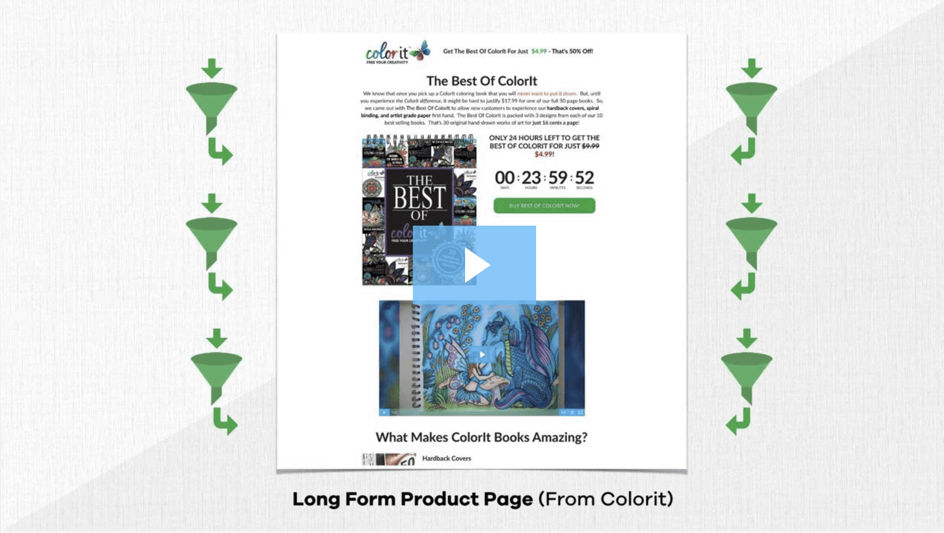 Long form product page from ColorIt