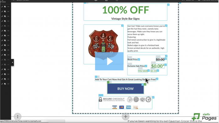 button animations and 3-image blocks - "vintage style bar designs"