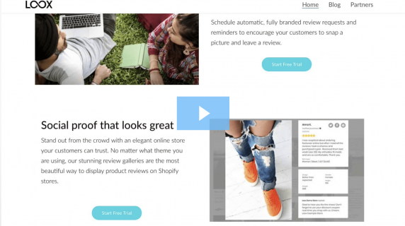 Loox photo reviews for social proof