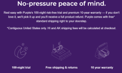 Purple - No-pressure peace of mind