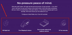 No-pressure peace of mind when you purchase Purple's