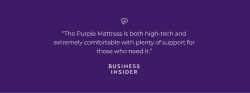 Purple mattress testimonial from Business Insider