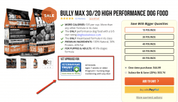 Veterinarian's Trust for Bully Max High performance Dog food