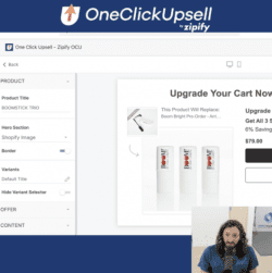 alt text: Pre-purchase upsell offer from OneClickUpsell