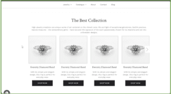 The Best Collection block from the Jewelry Winning Homepage.
