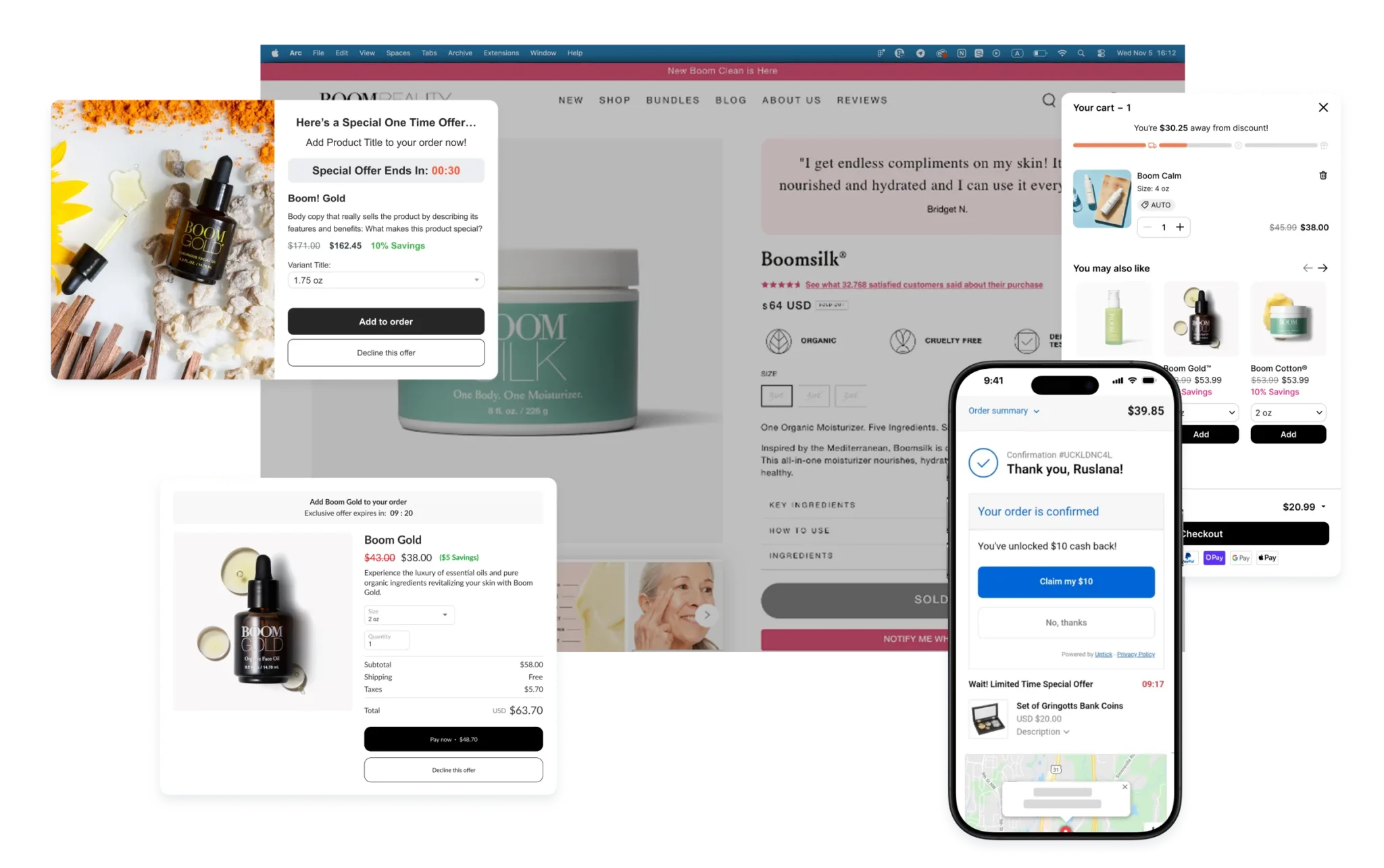 OCU offer placements across the customer journey