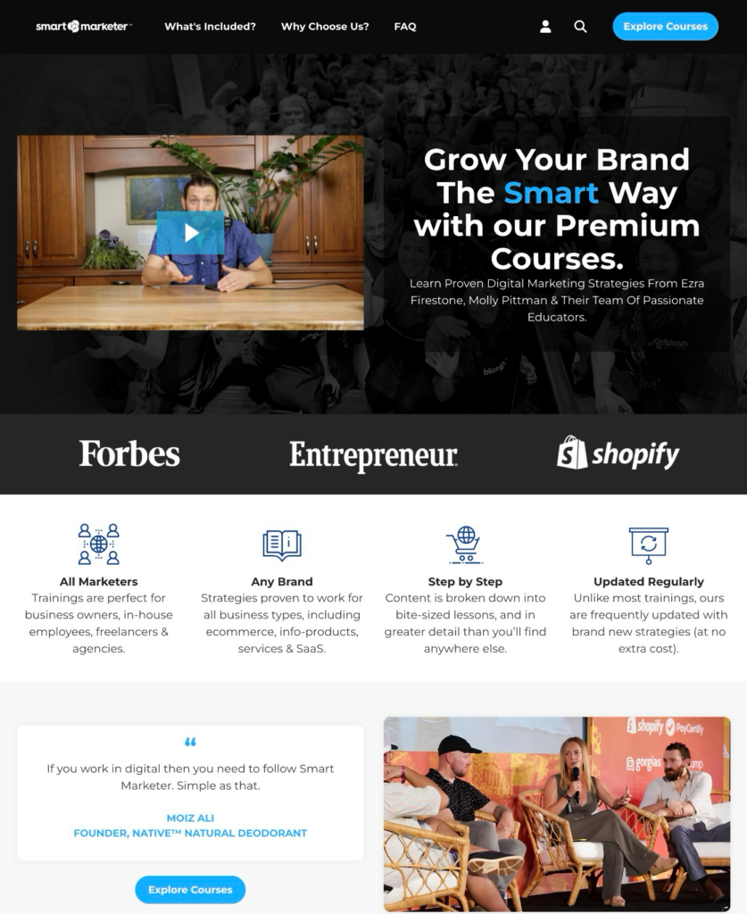 A long-form sales page built in Zipify Pages