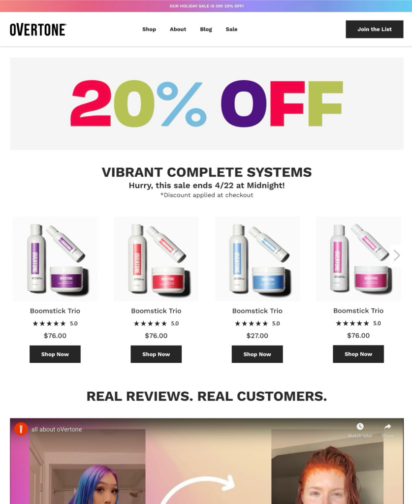 24 Hour Category Sale template preview