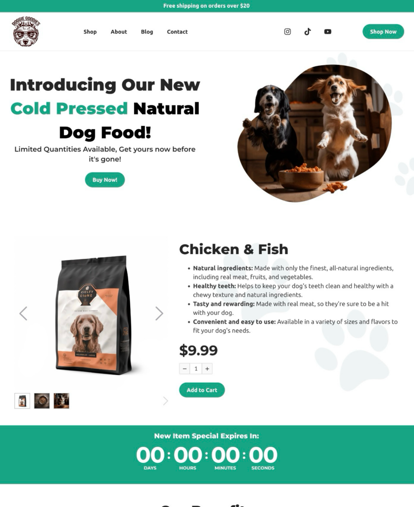 New Product Announcement Page template preview