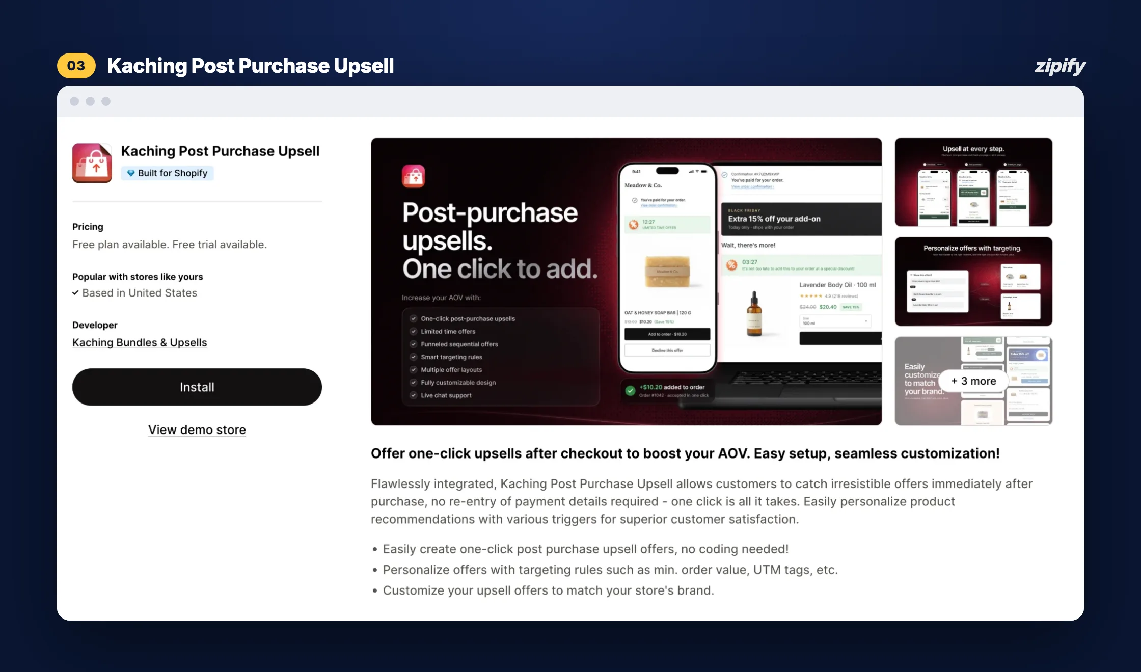 Kaching Post Purchase Upsell