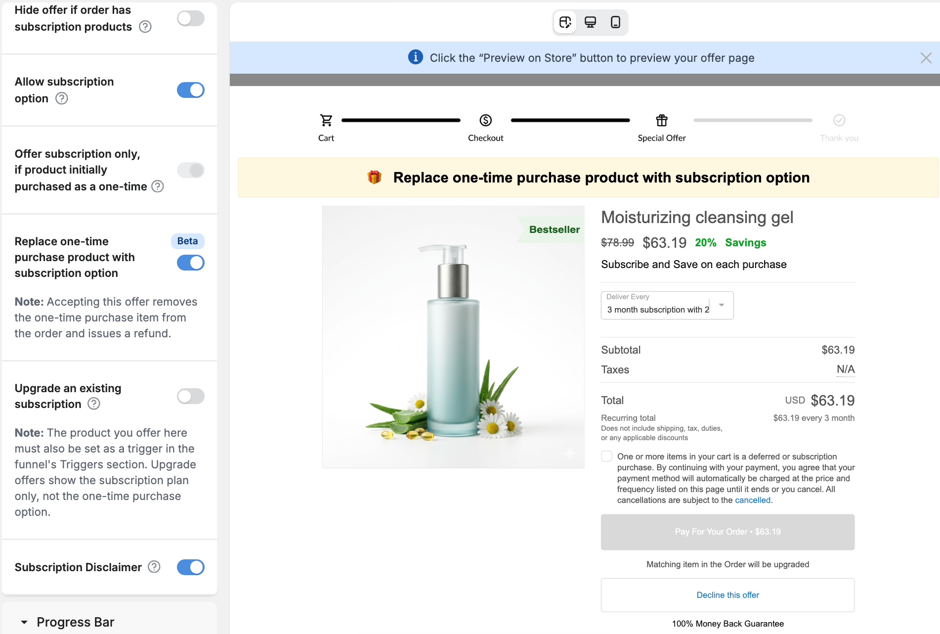 Subscription Upsells - Turn a one-time buyer into a subscriber, automatically.